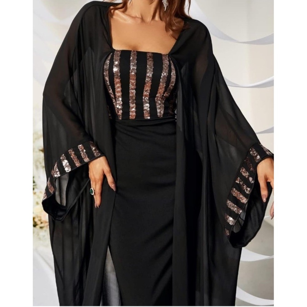 New Giffniseti Cloak Party Dress Size Medium Witchy Whimsigoth Fairy Sequins M - Picture 11 of 11